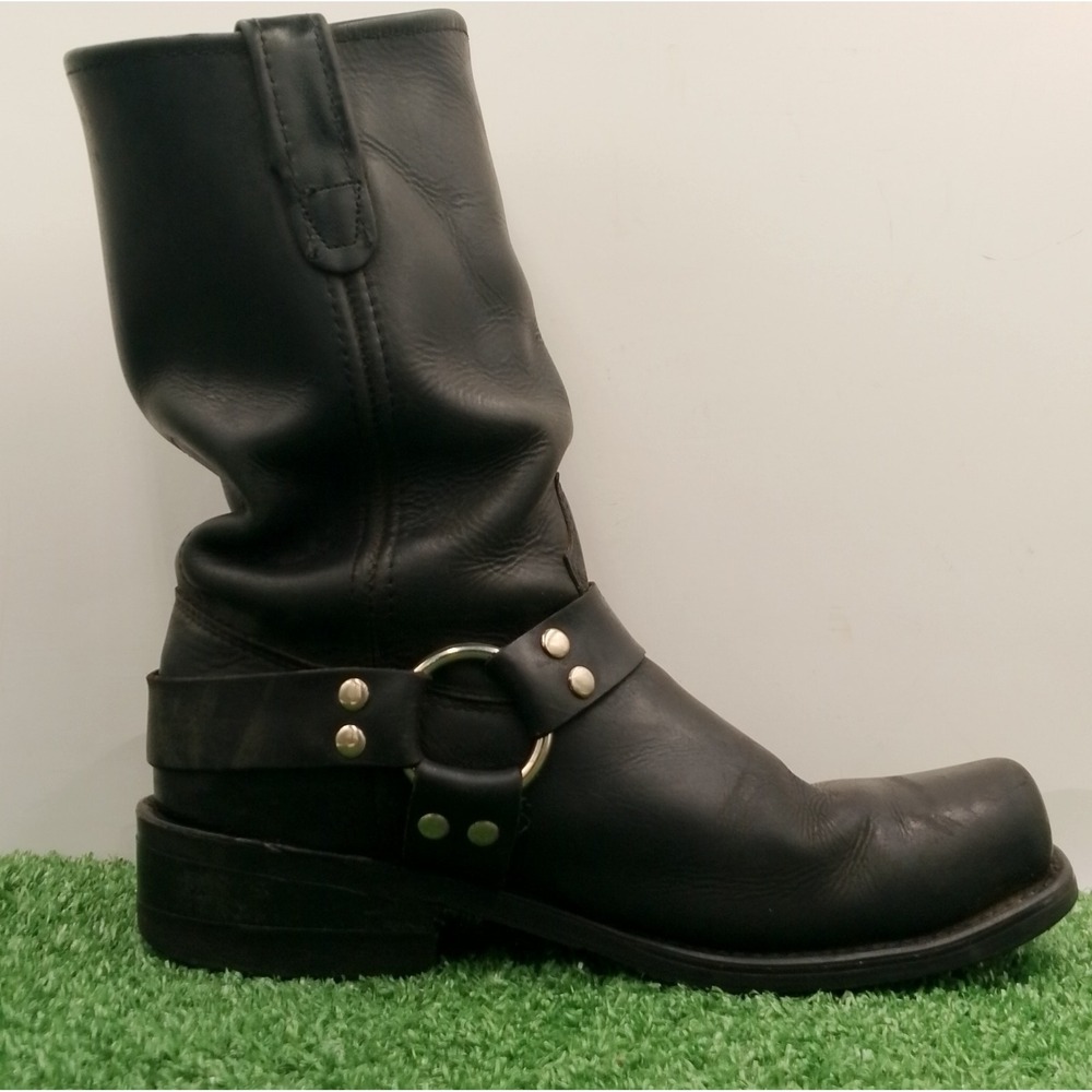 Double H HH Boot Company Mens Size 9 2E Wide Black Leather Harness Made In USA - Picture 11 of 14